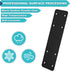 2pcs Post to Beam Connectors, 10"X3" Straight Steel Flat Plate, Black Powder Coated I Strap for Wooden House Repair