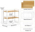 Office Desk Shelf Organizer - Wood Desktop Bookshelf Supplies Storage Rack, 2 Tier Shelf for Desk and Dresser
