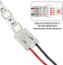 DORHEA 10Pcs 4 10mm 3528 5050 Pin RGB to Wire LED Light Strip Connectors Waterproof LED Adapter Connectors Transparent