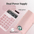 Basic Calculator, Cute Mini Desktop Pocket Size Calculators for Home, School, Office (Pink)
