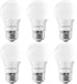 LUXRITE A15 LED Bulb, 40W Equivalent, 7W, 4000K Cool White, 600 Lumens, Dimmable E26 Medium Base, 6 Pack