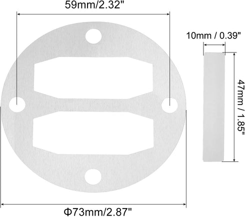 PATIKIL 47mm Head Gasket Kit Reed Valve Replacement, 2 Sets Central Pneumatic Air Compressor Parts