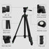 ToolCreatrix 55-Inch 1/4"-20 Lightweight Aluminum Tripod for Laser Tools Bubble Level, Quick Release Plate with Screw