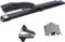 Long Reach Stapler, 2000 Staples & Stapler Remover, Full Strip, 20-25 Sheet Capacity, Black with Built-in Ruler
