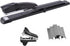 Long Reach Stapler, 2000 Staples & Stapler Remover, Full Strip, 20-25 Sheet Capacity, Black with Built-in Ruler