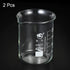 PATIKIL 400ml Low Form Glass Beaker, 2 Pack, 3.3 Borosilicate Glass with Graduated Scale for Kitchen Lab