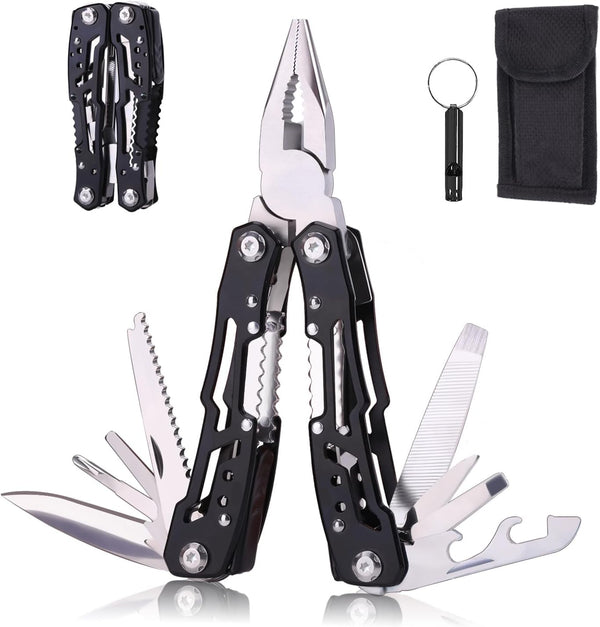 14 in 1 Multitool Pliers with Whistle Gift, Professional Pocket Pliers for Father, Boyfriend, Husband on Christmas,