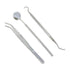 Cynamed -Dental Tools Dental Pick Oral Care Kit, Stainless Steel Dental Hygiene Kit Set, Tooth Scraper Tartar Dental Scaler Tweezers Mouth Mirror for Personal & Pet Oral Care Use (Pack 3)