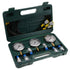 Hydraulic Pressure Test Kit with 6 Couplings, 3 Hoses and 3 Pressure Gauges 25/40/60Mpa for Excavator Machinery