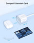 TROND Flat Extension Cord, 6ft with 360 Rotating Plug, Low Profile Power Strip, 3 Way Plug Extension for Indoor