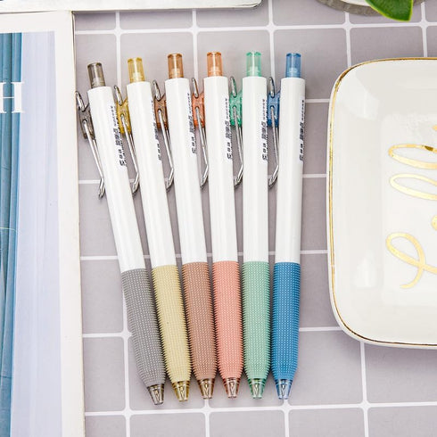 Gel Pens, 12 PCS 0.5mm Retractable Black Ink Fine Point Smooth Writing Pens for Journaling, Cute Aesthetic Gifts