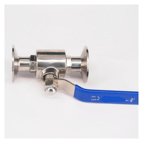 QJWUPWNJ 3/4" 19mm 304 Stainless Steel Sanitary Ball Valve Triple clamp Ferrule Type for Homemade Dairy Products