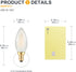 Frosted E12 LED Candle Light Bulbs 25W Equivalent- 2W Dimmable Chandelier E12 LED Bulb- 2700K Soft Warm- B11 Antique Candelabra LightBulbs for Bedroom Pandent, Piano Lamp, Wall Sconce- 3 Count by TOKCON