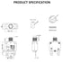 15Amp Circuit Breakers Thermal Overload Switch Protector 88 Series Manual Push Button Reset with Quick Connect Terminals and Waterproof Button Cap 32VDC or 125/250VAC 4PCS