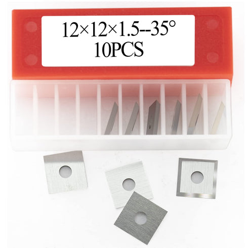 12mm Square Carbide Inserts Cutters Knives Blades, 12 12 1.5mm-35 for Woodworking Planer Cutter Head