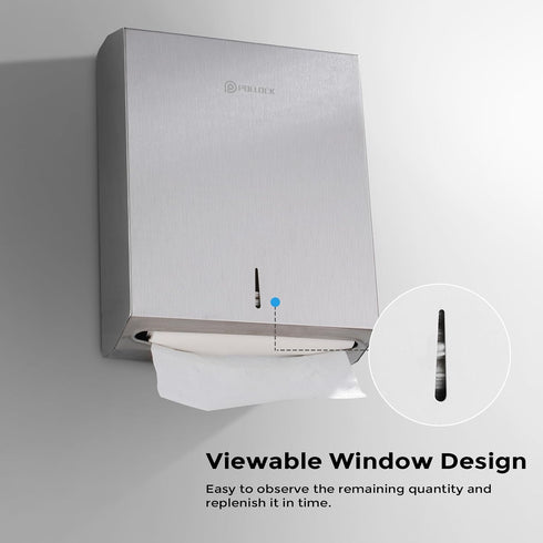 Commercial PaperTowel Holder Dispenser Wall Mount,Stainless Steel Bathroom Paper Towel Holder,Toilet Paper Napkin