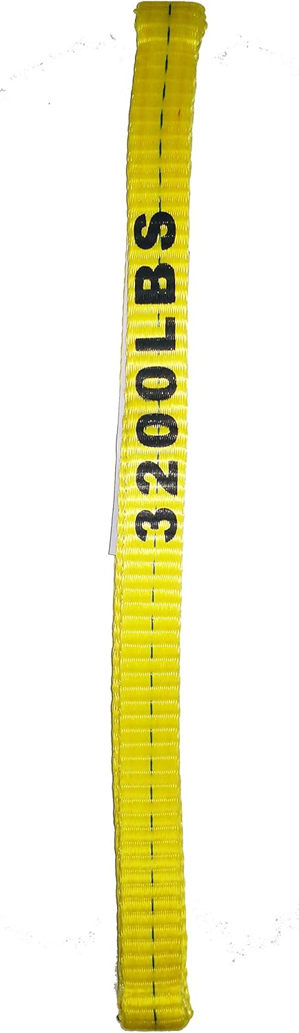 Everest C1150 1" x 3' Flat Endless Sling Yellow Lifting Sling for