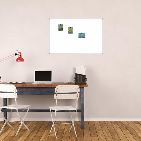 Lockways Magnetic Dry Erase Board, 36 x 24 Inch Whiteboard, 1 Dry Erase Marker, 2 Magnets for Home, School, Office