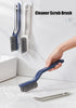 Cleaner Scrub Brush, Stiff Angled Bristles for Gap Cleaning, Grout Cleaner Brush for Showers (Blue-2 PCS)