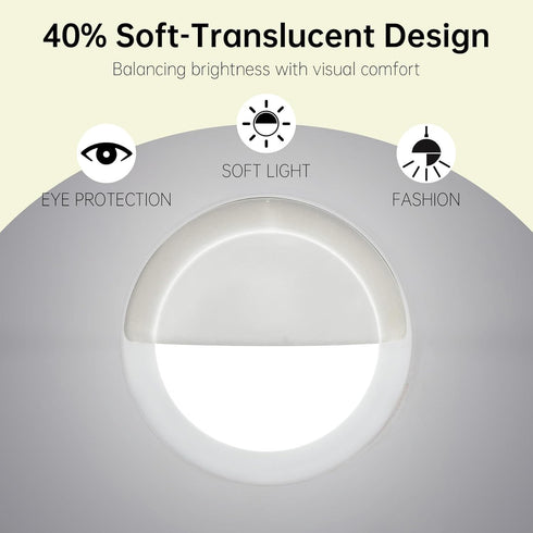Generic 2 Pack 40% AURAELOS Recessed Light Cover, Can Light Covers Translucent Half Shade Stick-On with Super Strong