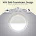Generic 2 Pack 40% AURAELOS Recessed Light Cover, Can Light Covers Translucent Half Shade Stick-On with Super Strong