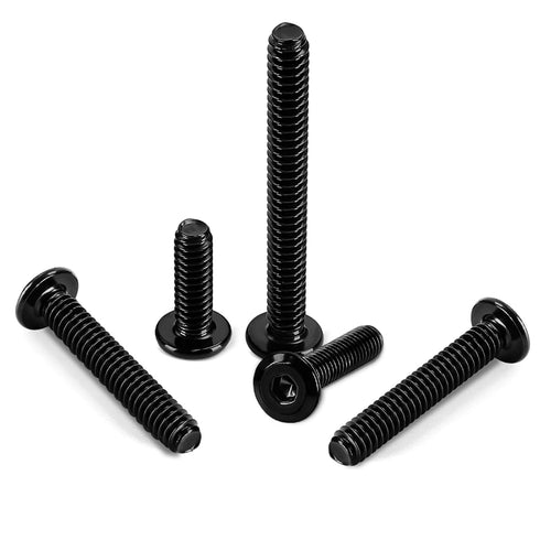 MewuDecor M6 18mm Countersunk 25 x Flat Head Socket Head Screws Bolts for Furniture Chair Table Desk Crib Bed, Carbon