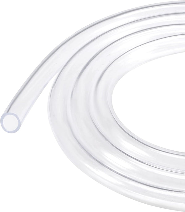 MECCANIXITY PVC Clear Hose Vinyl Tubing, 7/16" ID 5/8" OD, 6.6ft Flexible Lightweight for Water Tube, Air Hose, Oil Line