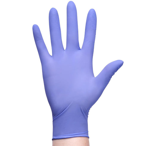 Disposable Nitrile Exam Gloves, 3-mil Small Box of 50, Violet Latex-Free for Medical Cleaning Cooking