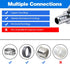 2 Pack Stop Valves, 1/4 Turn Angle Stop Valves, 3/8" OD Compression 1/2" PEX Chrome Plated Brass