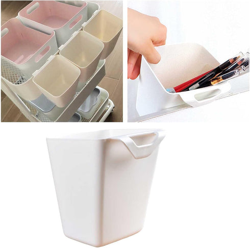 Generic 2 4 Pcs Hanging Cup Holder, Rolling Cart Accessories, Hanging Pen Organizer, Storage Buckets for Office
