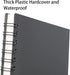 Yansanido 6 Pcs A5 Spiral Notebook, Thick Plastic Black Hardcover, 7mm College Ruled, 80 Sheets - 160 Pages