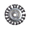 4 inch Wire Wheel Brush Twist Knot with 5/8-Inch-11 Arbor - Heavy Duty for Metal, Rust, Corrosion, Paint