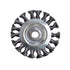 4 inch Wire Wheel Brush Twist Knot with 5/8-Inch-11 Arbor - Heavy Duty for Metal, Rust, Corrosion, Paint
