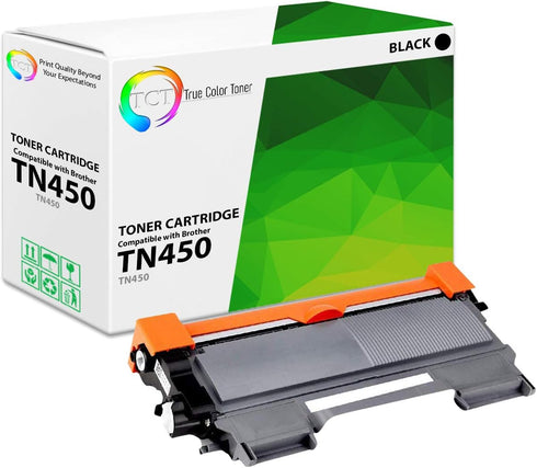 Premium Compatible Toner Cartridge Replacement for Brother TN-450 Black High Yield (2,600 Pages)