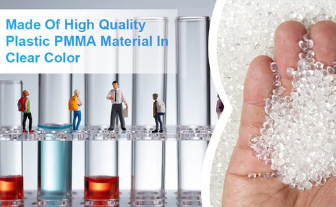 Transparent 12-Hole Acrylic Test Tube Rack for 10ML Test Tube (10ml, 6 Sockets)