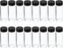 PATIKIL 30mL Glass Vials with Screw Caps, 16Pcs Liquid Sample Storage for Essential Oil Liquid Sampling, Clear Black