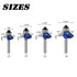 BENESOON 4PCS 45 Set 1/4 inch 1/4", 3/8", 7/16", 1/2" 45 Degree Chamfer Router Bit Shank, Cutting Lengths, Tungsten