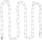 PATIKIL 6 ft Light Fixture Chain, Lighting Chain Metal Looping Link with