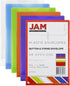 JAM PAPER Plastic Envelopes with Button & String Tie Closure - 4 1/4 x 6 1/4 - Assorted Colors - 6/Pack by JAM Paper