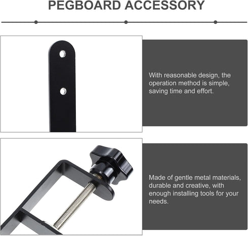 ULTECHNOVO Hanger Hooks, Metal Pegboard Hooks Set for Garage Office Kitchen Storage Craft Hooks