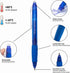 Volcanics Retractable Clicker Erasable Gel Pens - 0.7mm Ball Point, Heat Erase with Built-in Eraser, 12 Pack Blue by Volcanics