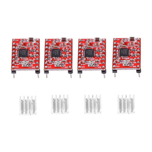 4Pcs A4988 3D 0.8 4 CNC Expansion Board with Stepper Motor Driver, Compatible with Printers and Engraving Machines