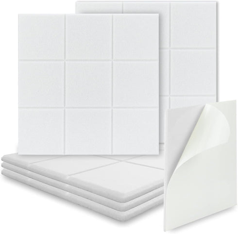 BXI Felt Bulletin Board 12 X 12 X 3/8 Inches, 6 Pack Self-Adhesive Thick Sturdy Pin Board for Home Office Decoration