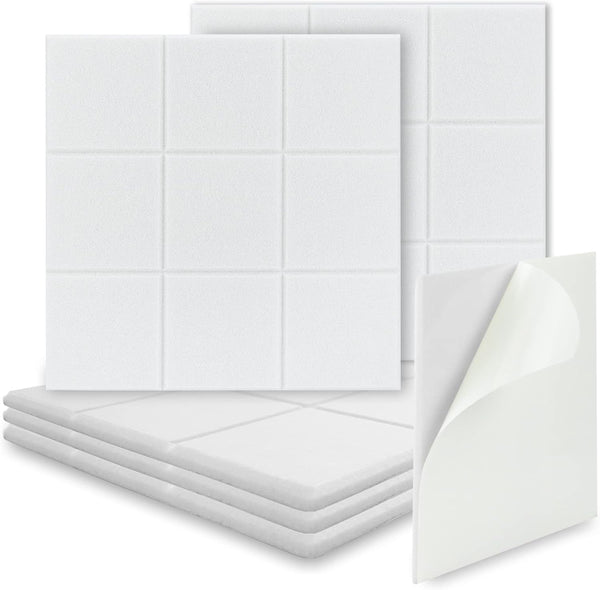 BXI Felt Bulletin Board 12 X 12 X 3/8 Inches, 6 Pack Self-Adhesive Thick Sturdy Pin Board for Home Office Decoration