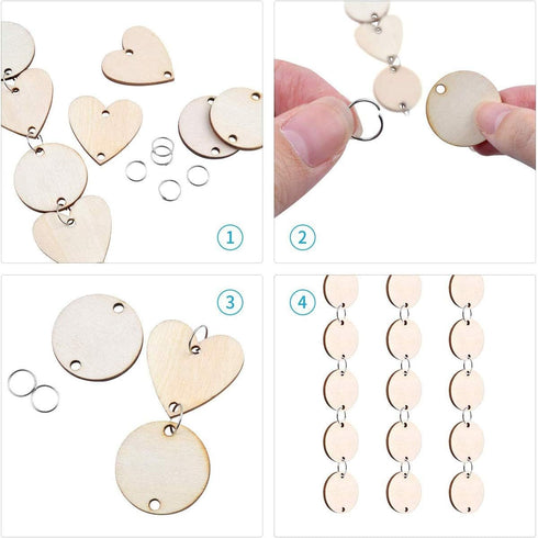 Family Birthday Board DIY Wooden Calendar, Wall Hanging Birthday Reminder Plaque with 100 Wooden Tags