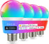 OREiN Matter Smart RGBTW Bulb, Smart Light Bulbs Work with Apple Home, Alexa, Google Home, A19 Color Changing, 4 Pack
