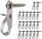 20 Pack Stainless Steel Light Hanger Hooks, Screw Hooks for Hanging Christmas Lights and LED Clips