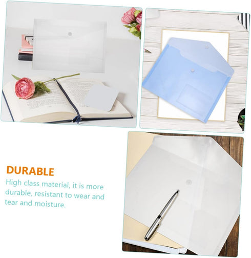 Ciieeo 6pcs Portable Document Bag, A4 File Holder, Plastic Pocket Folders, Travel Folder, Business Manager