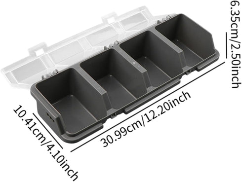 Fxzqgnh Screw Organizer Storage Container Container Suitcase Drinkable Garage with Lid Hardware Storage Box for Nuts