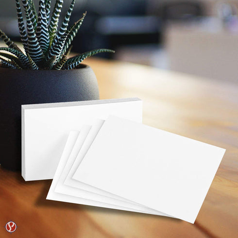 80lb 100 Pack 8 10 Blank Index Flash Note Cards | Heavyweight Thick White Cover Stock. Cards Per | x
